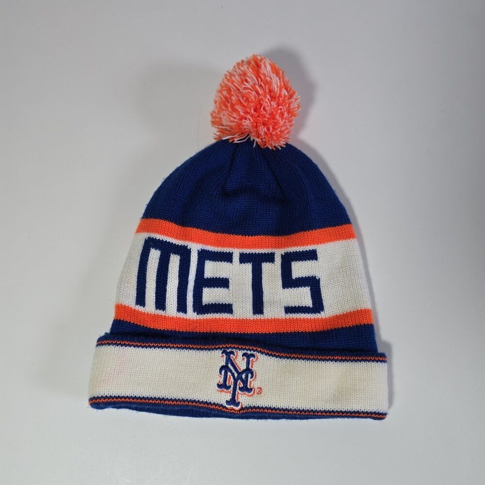 New York Mets Winter Pom Beanie Caesars Atlantic City Ad (Adult Sized)